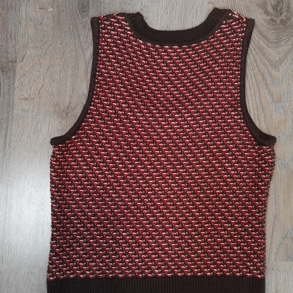 Vintage Retro-Preppy Knit Sweater Vest - Picture 5 of 7